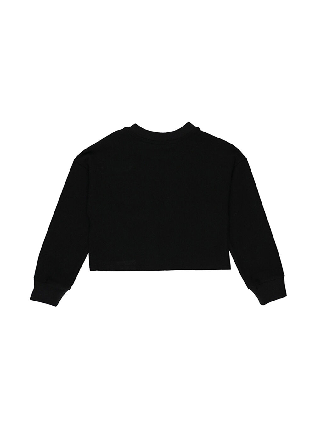 Kız Çocuk Nakış Detaylı Siyah Sweatshirt-1