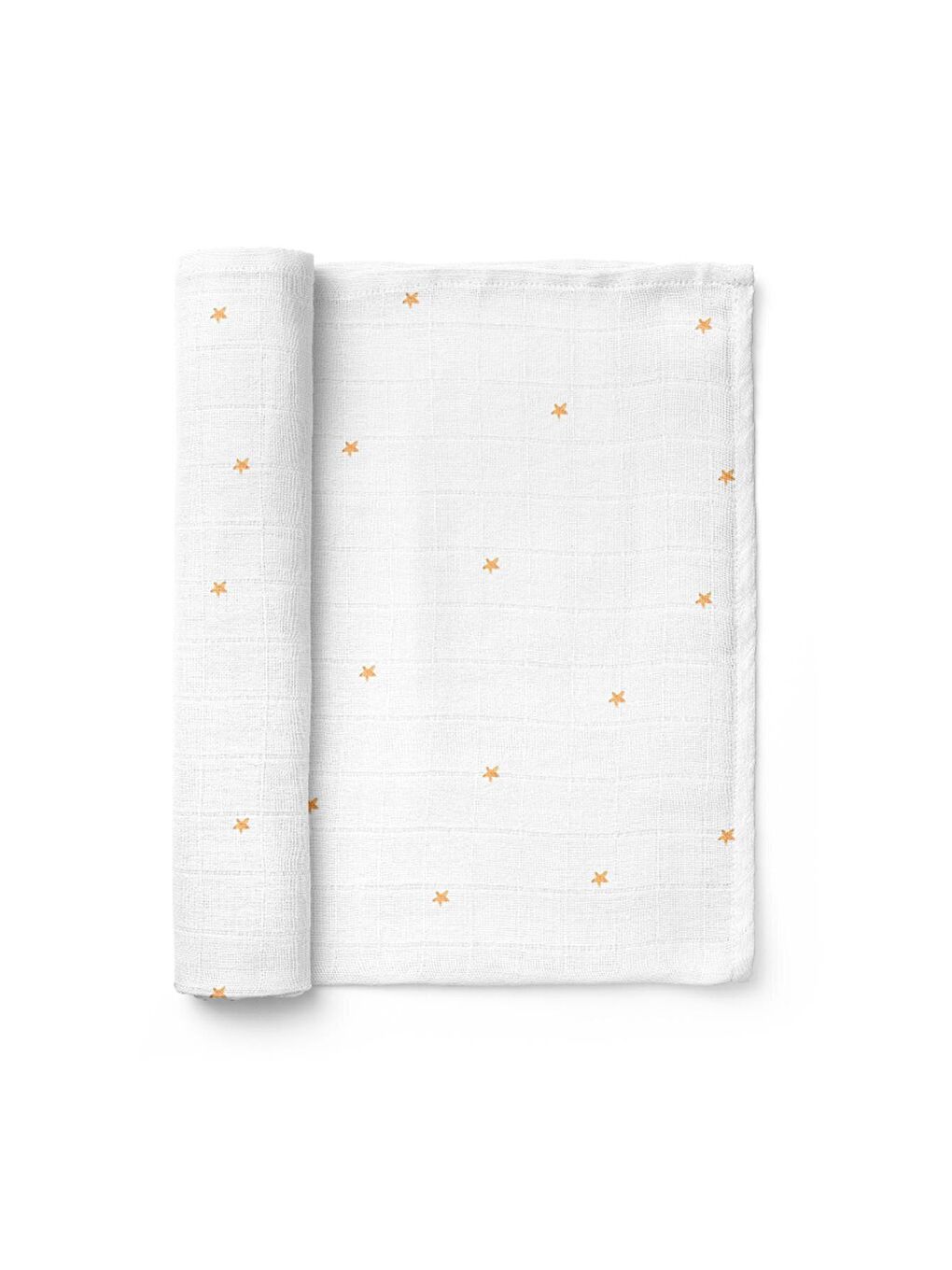 Beyaz Stars Big&Bold %100 Pamuk Müslin Örtü- 115x115cm