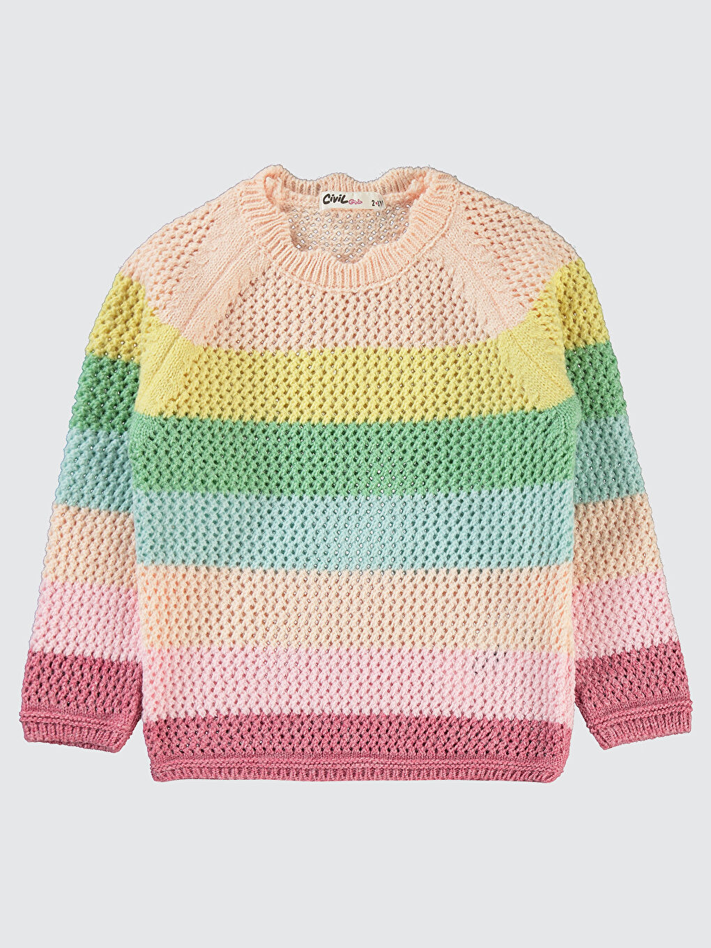 Pembe Girls Kız Çocuk Kazak 2-5 Yaş Pudra