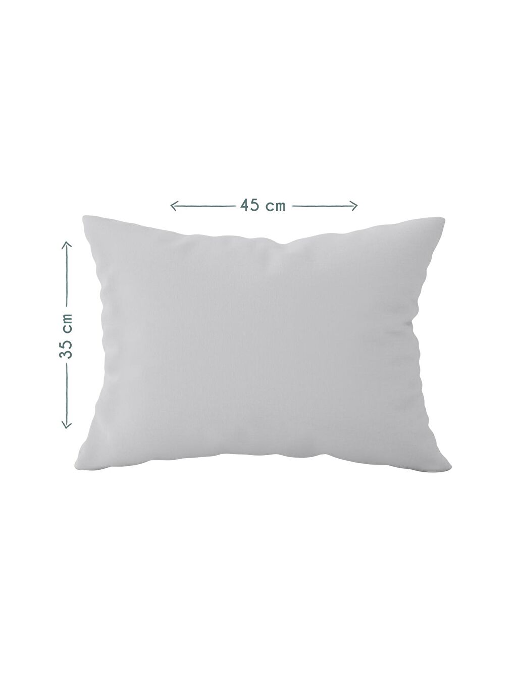 Organik %100 Pamuk Ranforce 35x45cm Yastık Kılıfı – Gri-4