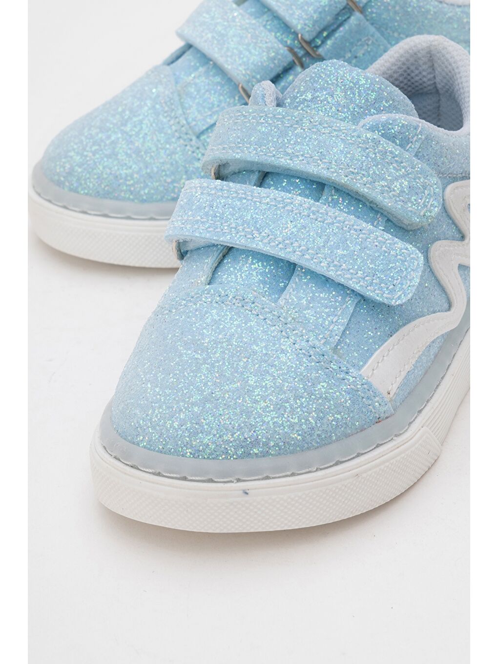 Kız Çocuk Mavi Simli Sneaker Ayakkabı-1