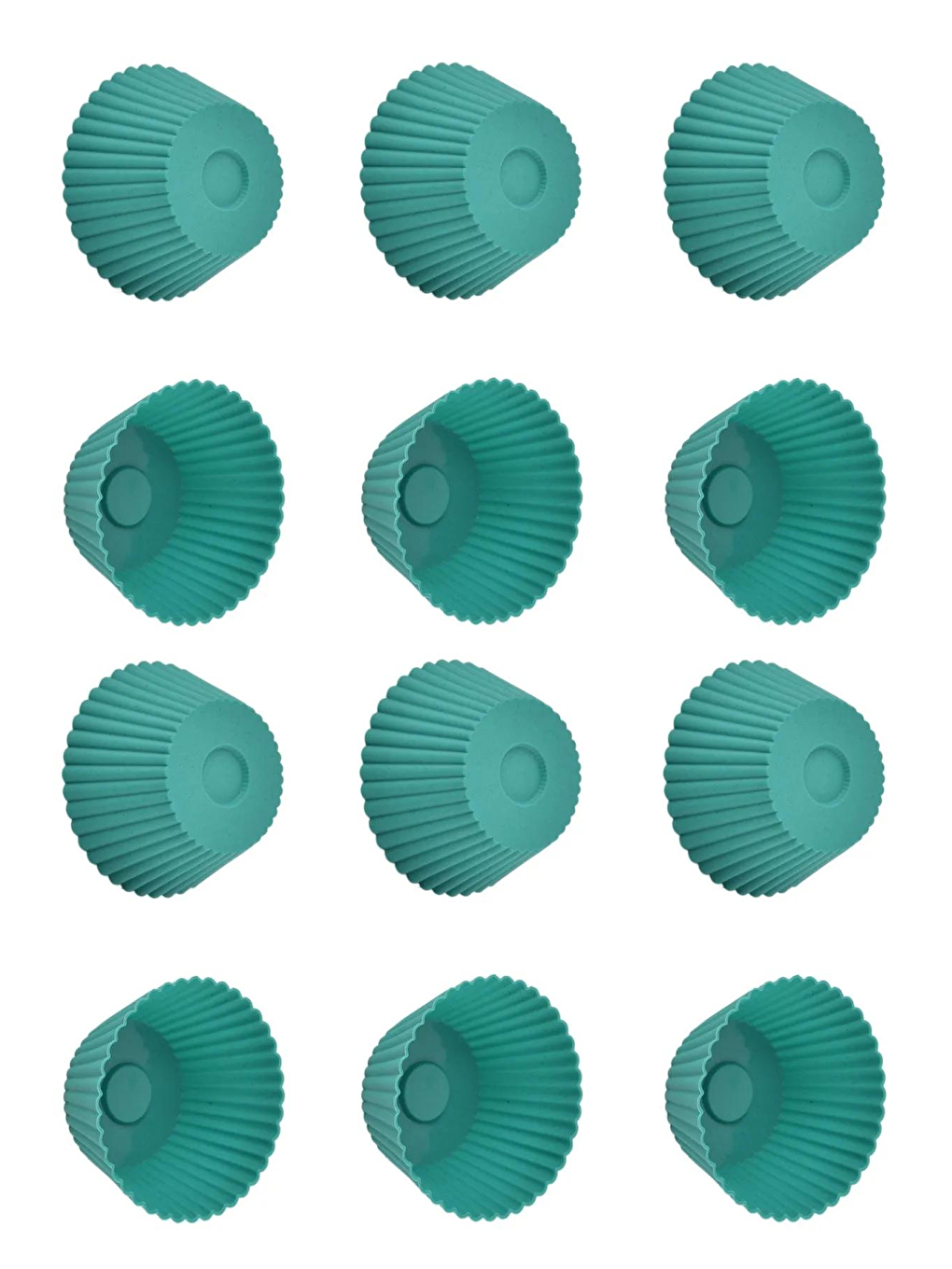 Yeşil 12'li Silikon Mini Browni Kalıbı-1