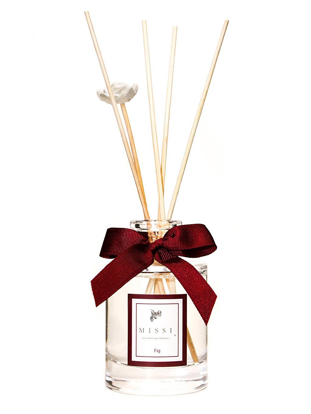 Ekru 110 ml Silindir Cam Şişe Şişe Fig (İncir) Oda Kokusu