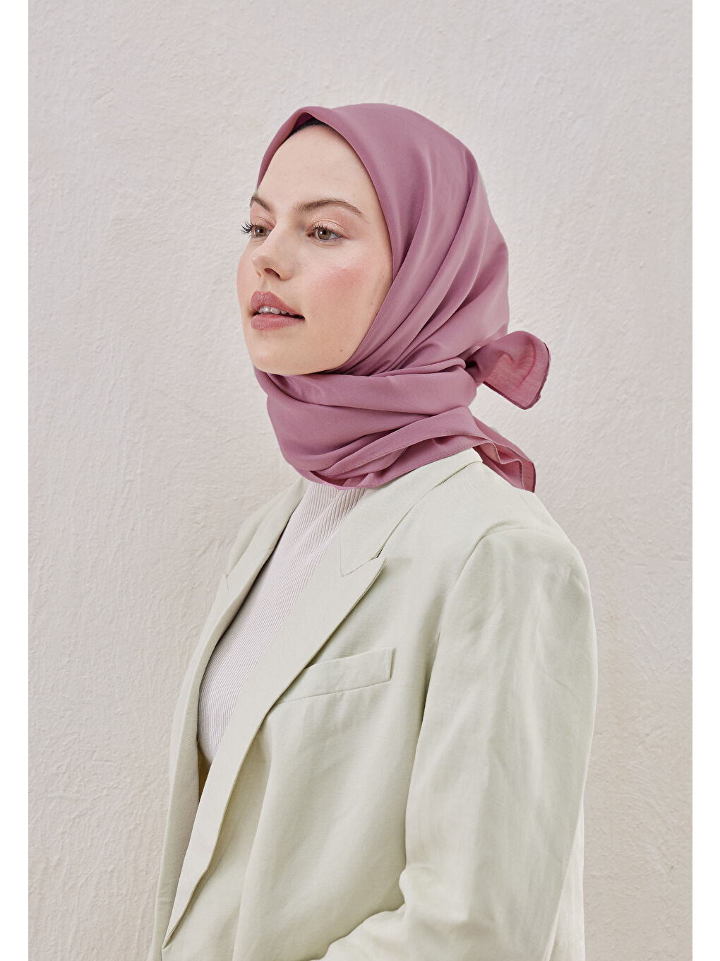 Lila Pamuk İpek Eşarp Nilüfer-3
