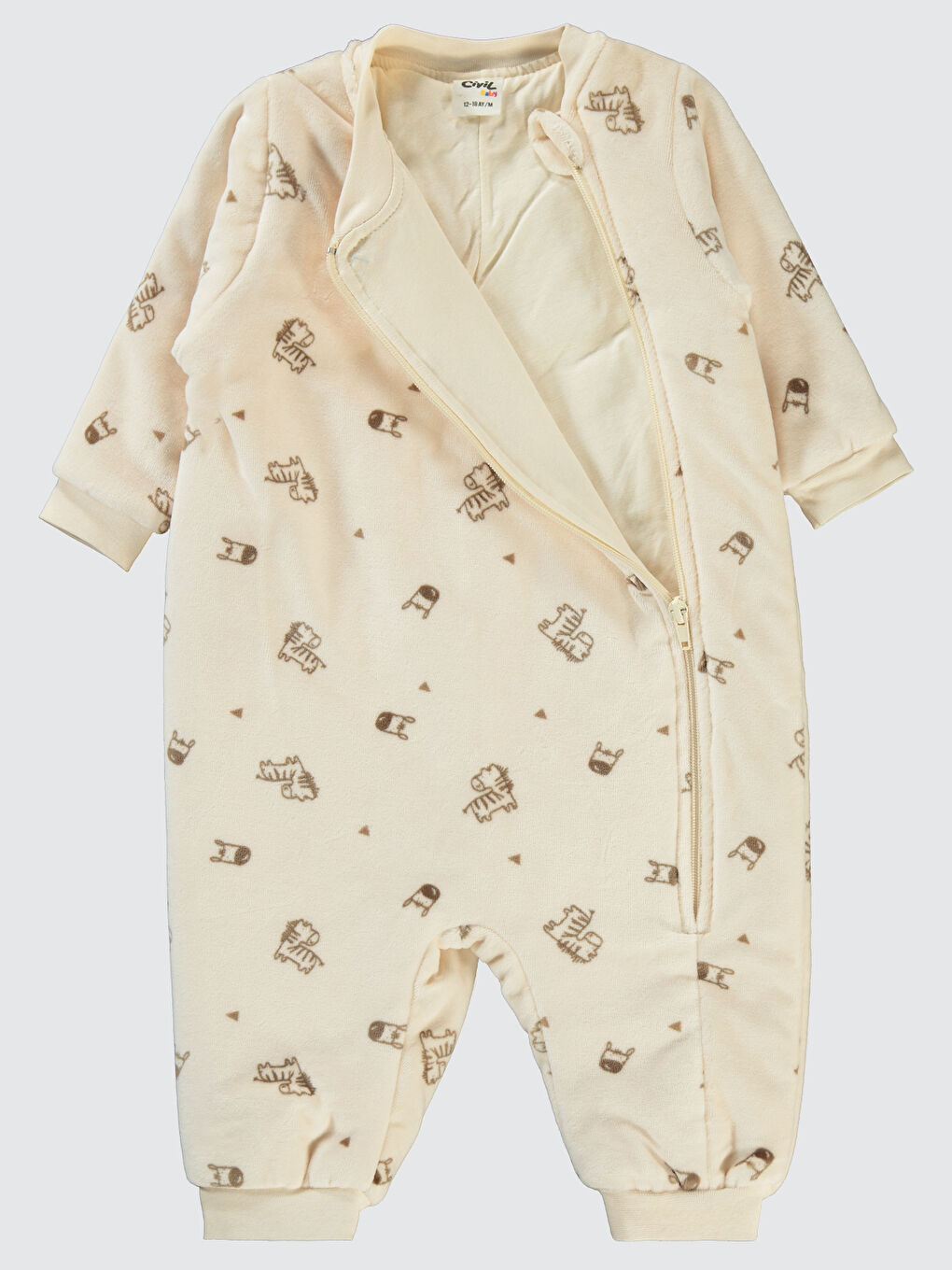 Kahverengi Baby Erkek Bebek Patiksiz Uyku Tulumu 12-18 Ay Sütlükahve-2