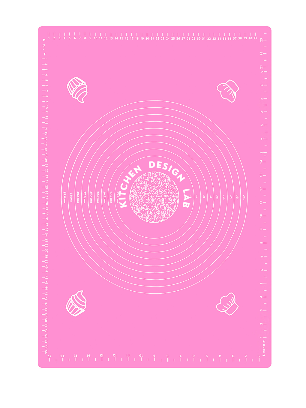 Pembe Silikon Ölçülü Çok Amaçlı Hamur Açma Matı 45 cm x 65 cm ve Ölçülü Çelik Hamur Kesme Spatulası-3