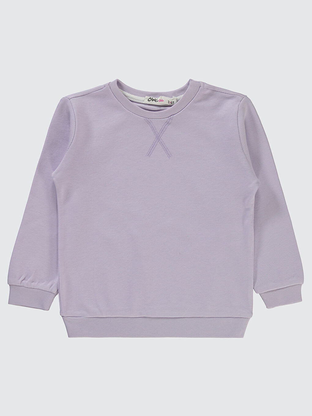Mor Kız Çocuk Sweatshirt 2-5 Yaş Nazik Lavanta