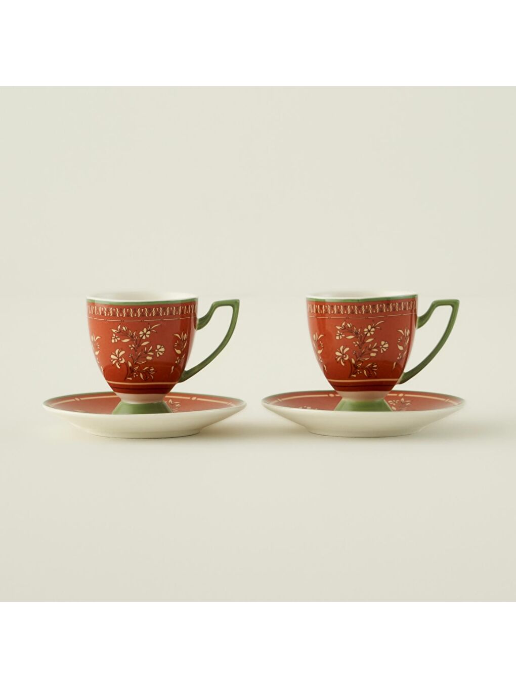 Karışık Ethnic 2'li Kahve Fincanı Seti (90 cc)