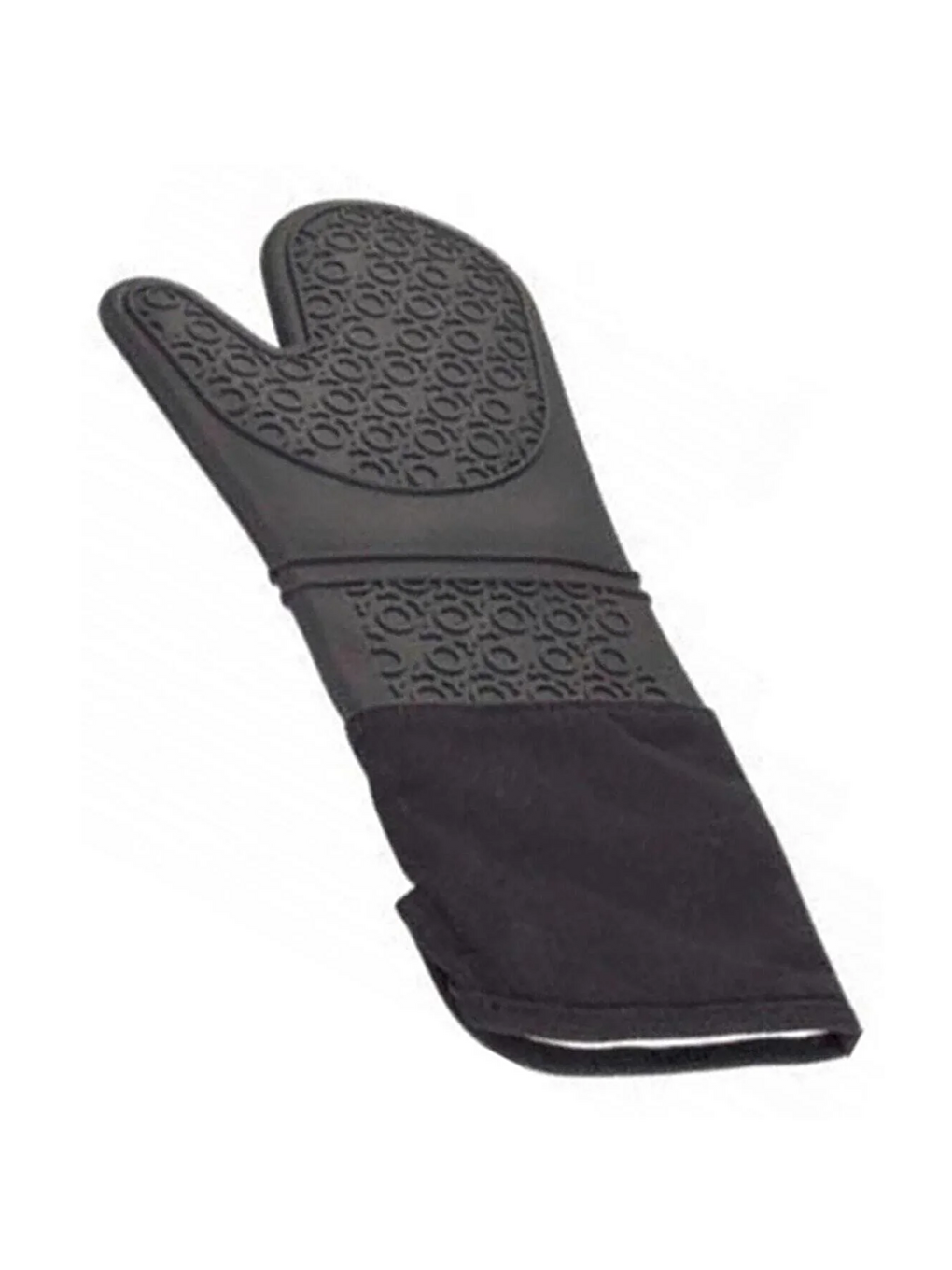 Orta Boy Delikli Pizza Tepsisi Lahmacun Pide Tepsisi 32 cm ve Gri Silikon Yanmaz Fırın Eldiveni-2