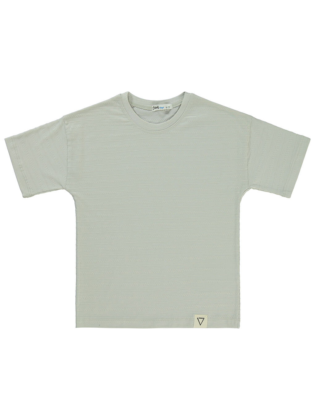 Boys Erkek Çocuk Tişört 10-13 Yaş Açık Gri-2