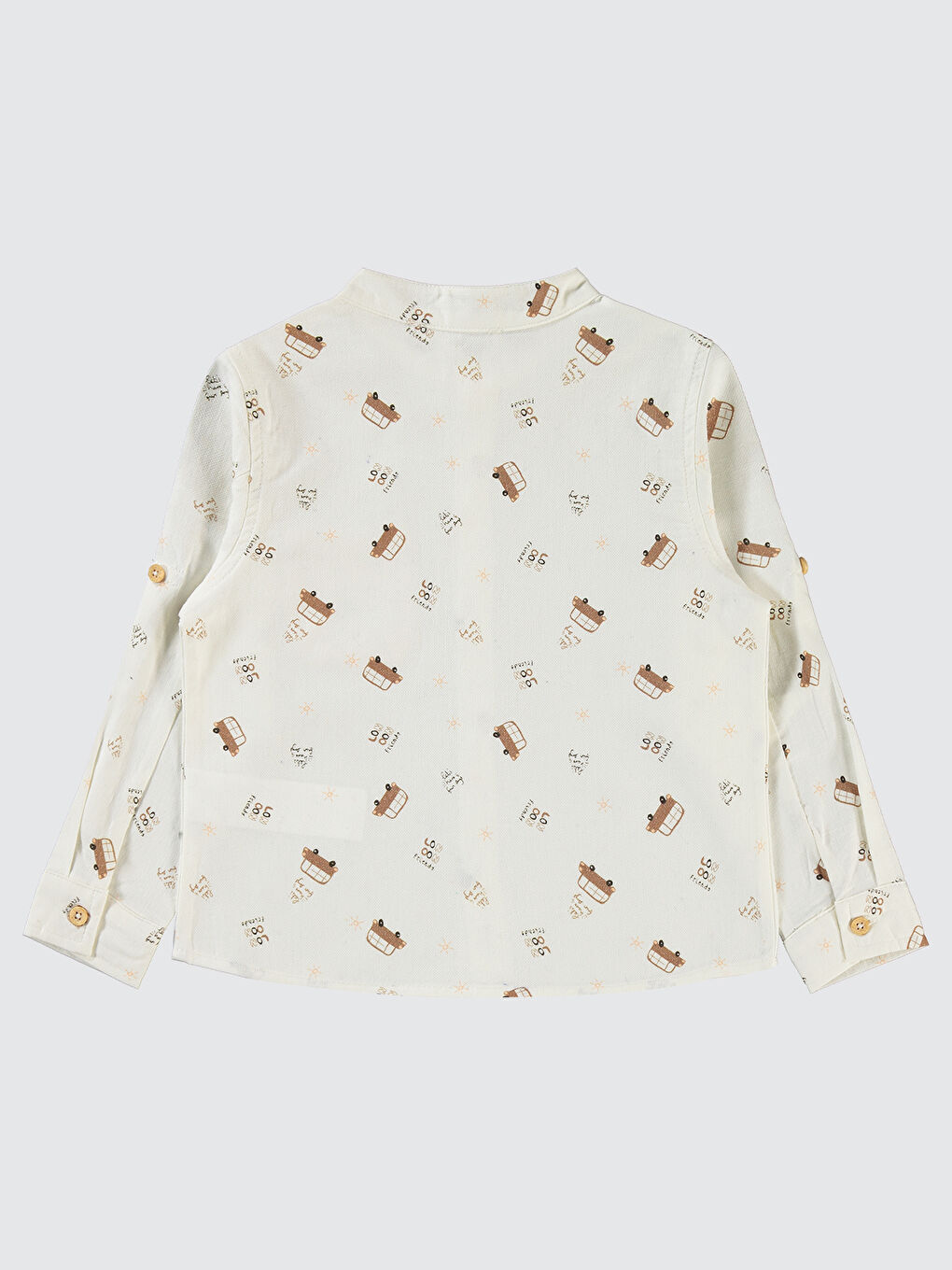 Erkek Çocuk Gömlek 2-5 Yaş Kahverengi-1