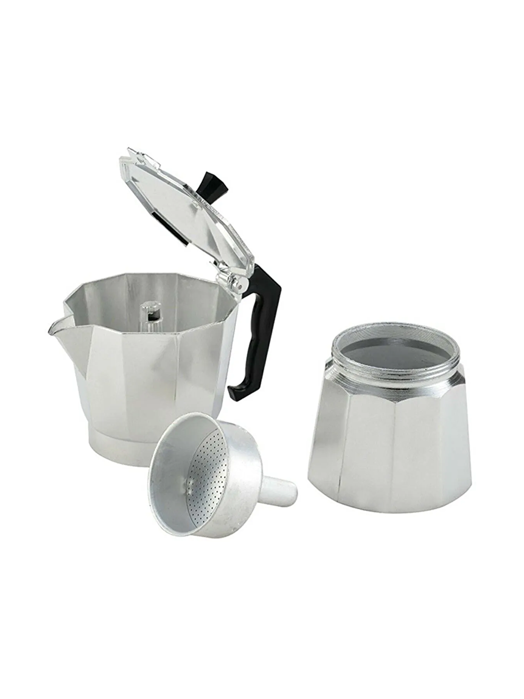 Kitchen Design Lab Gri Moka Pot Express Espresso Kahve Demleme Makinesi 3 Kişilik - 1