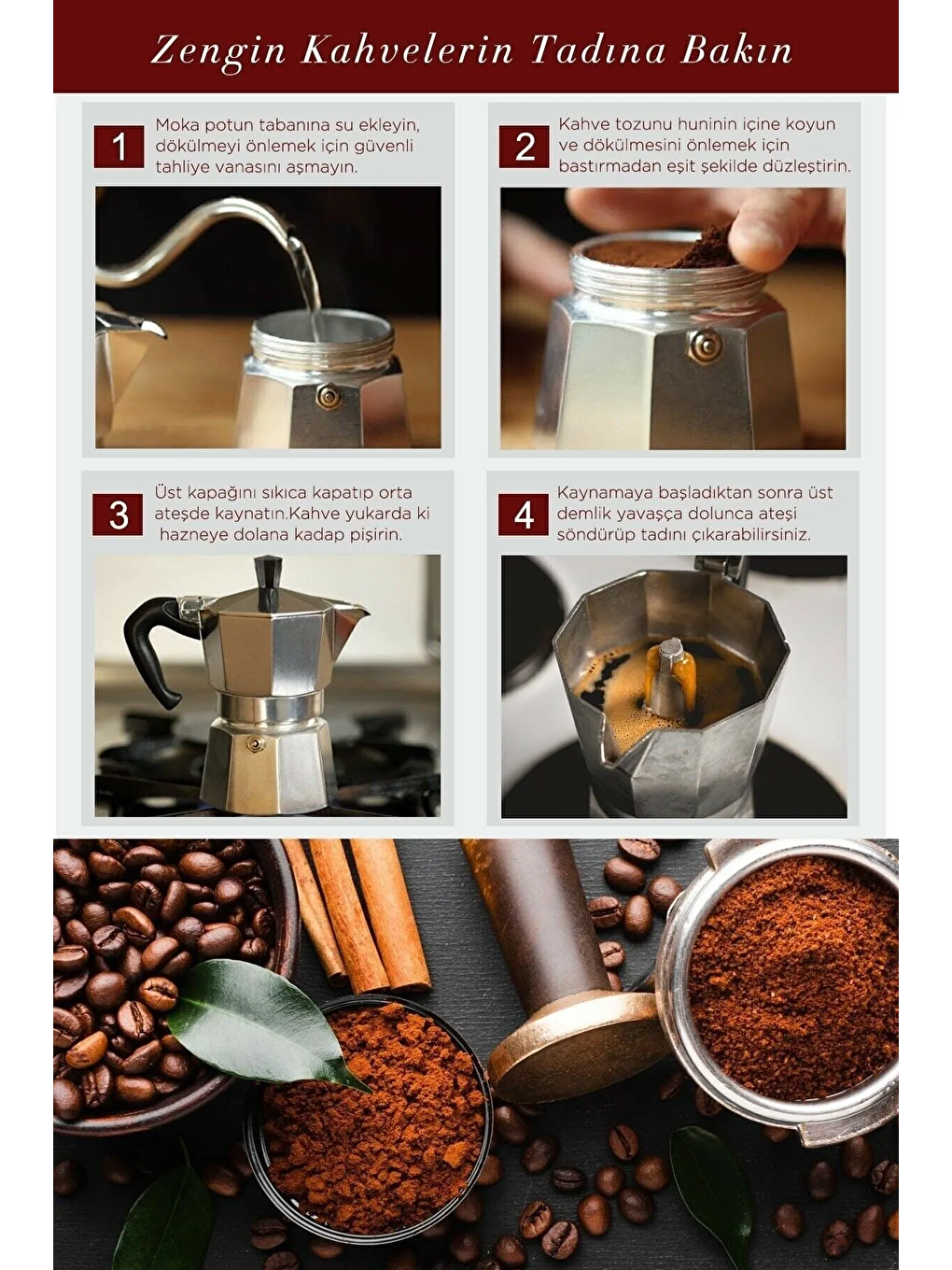 Kitchen Design Lab Gri Moka Pot Express Espresso Kahve Demleme Makinesi 3 Kişilik - 3