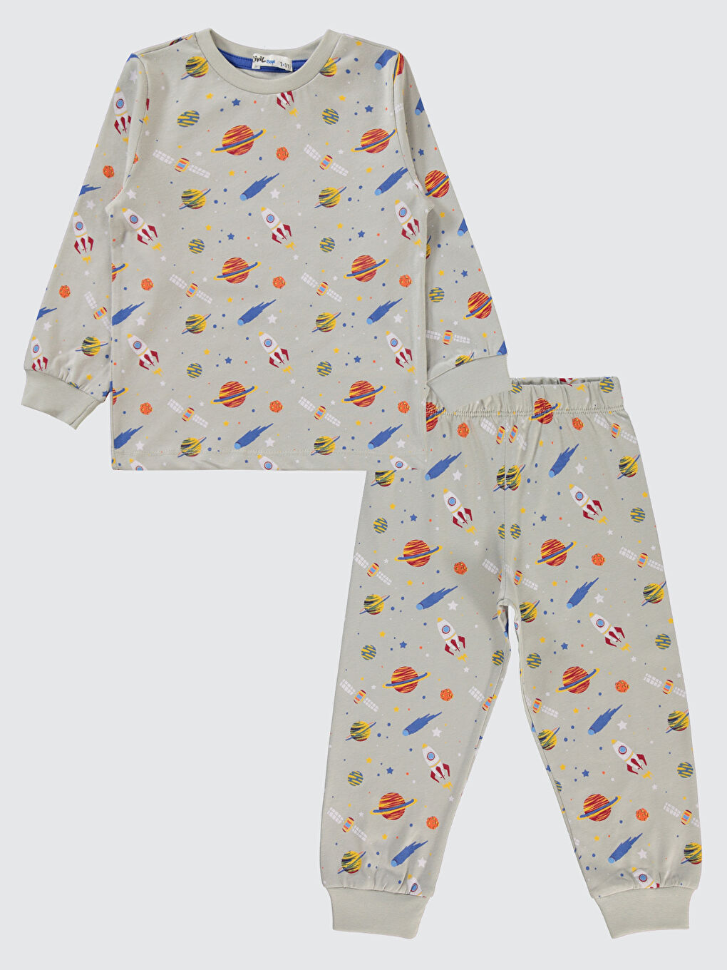 Boys Erkek Çocuk Pijama Takımı 2-5 Yaş Gri