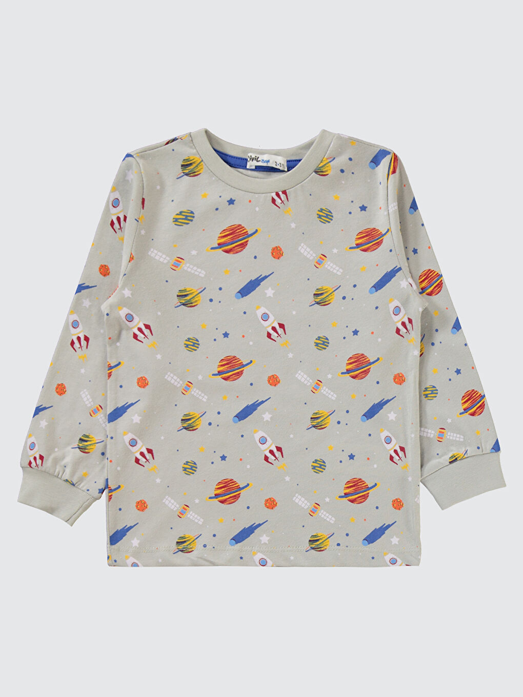 Boys Erkek Çocuk Pijama Takımı 2-5 Yaş Gri-2