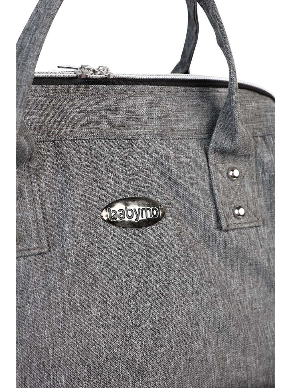Linen Anne Bebek Bakım Sırt Çantası Gri-7