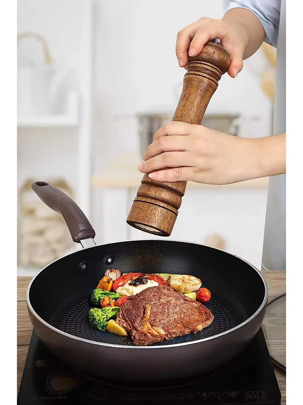 Kahverengi Ahşap Gövdeli Büyük Boy 31 cm 2 Adet-3