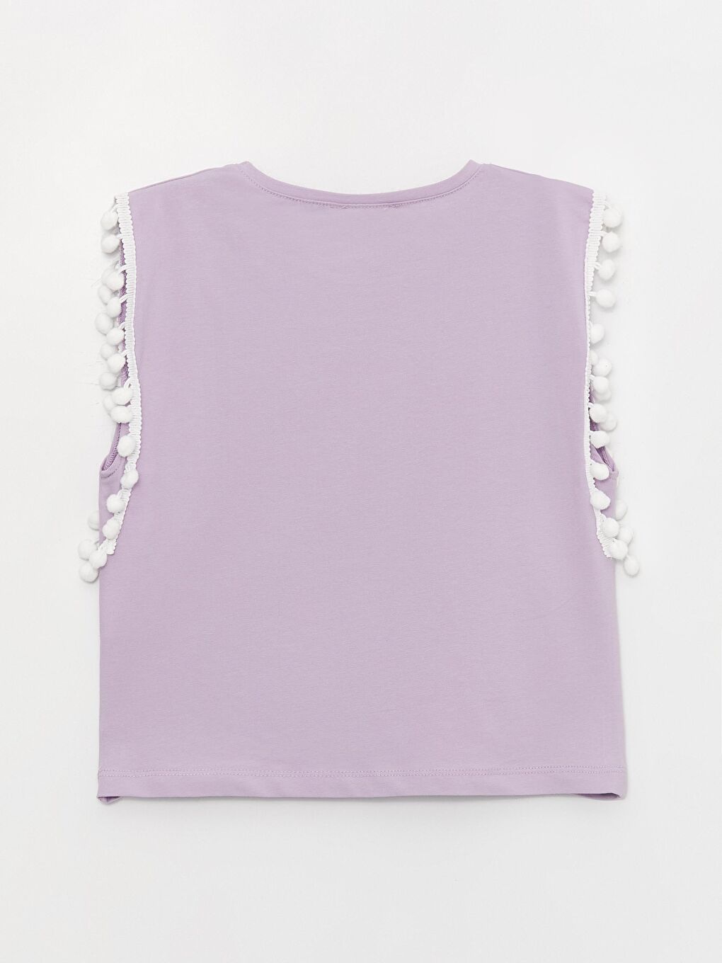 Lila Kız Çocuk Pon Ponlu Always Tişört-1