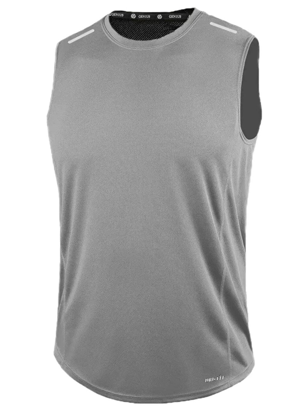 Gri Erkek Nem Emici Hızlı Kuruma Atletik Teknik Performans Sporcu Sıfır Kol T-shirt DRIFIT-SIFIRKOL