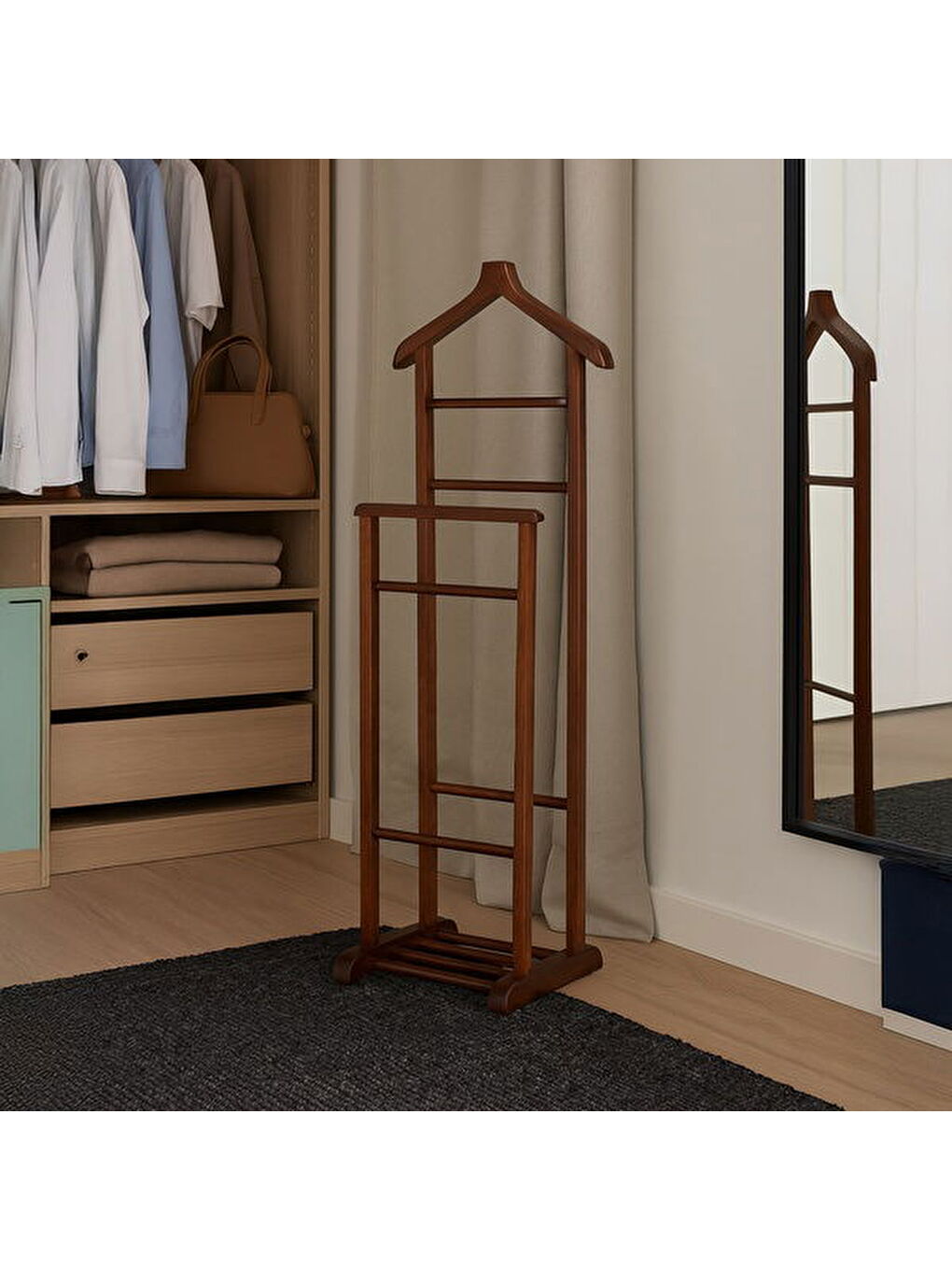 Kahverengi Çift Tepeli Dilsiz Uşak - Ceviz - 120 cm