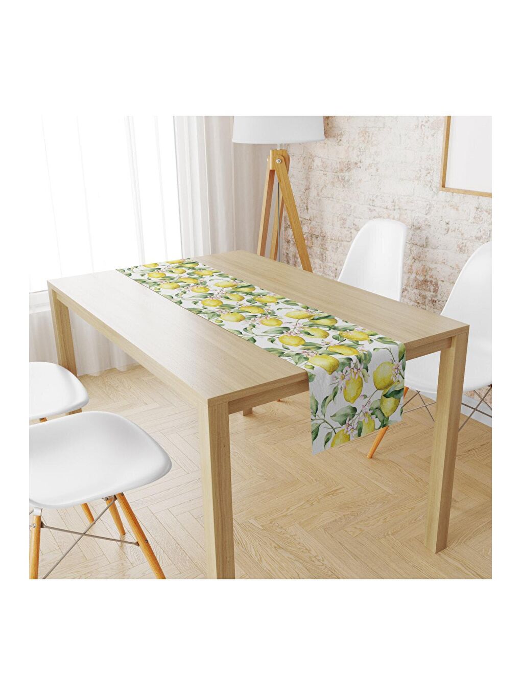 Karışık Yapraklı Limon Desen Runner Llrn 49 40x140 cm