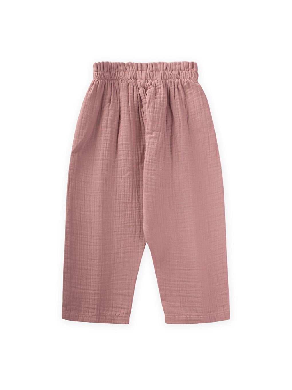 Turuncu Kız Çocuk Fırfır Müslin Pantolon-1