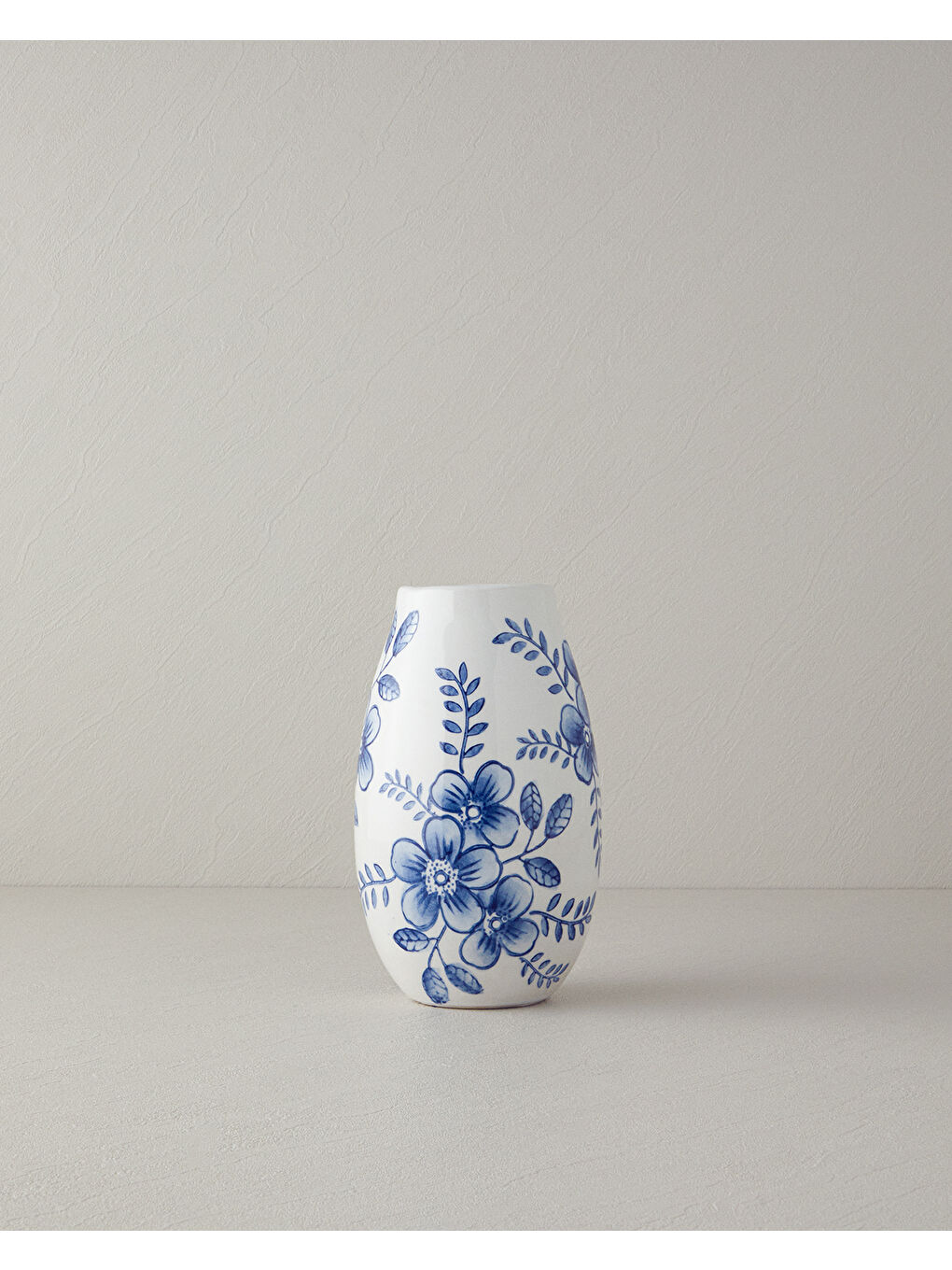 Gusto Stoneware Vazo Beyaz - Mavi