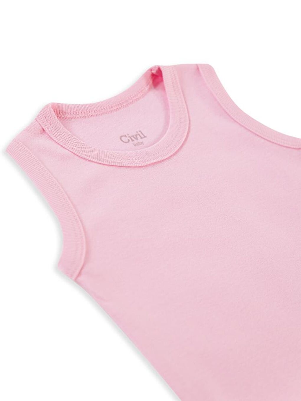 Baby Düz Renkli 3-9 Ay Çıtçıtlı Badi - Pembe 6-9 Ay