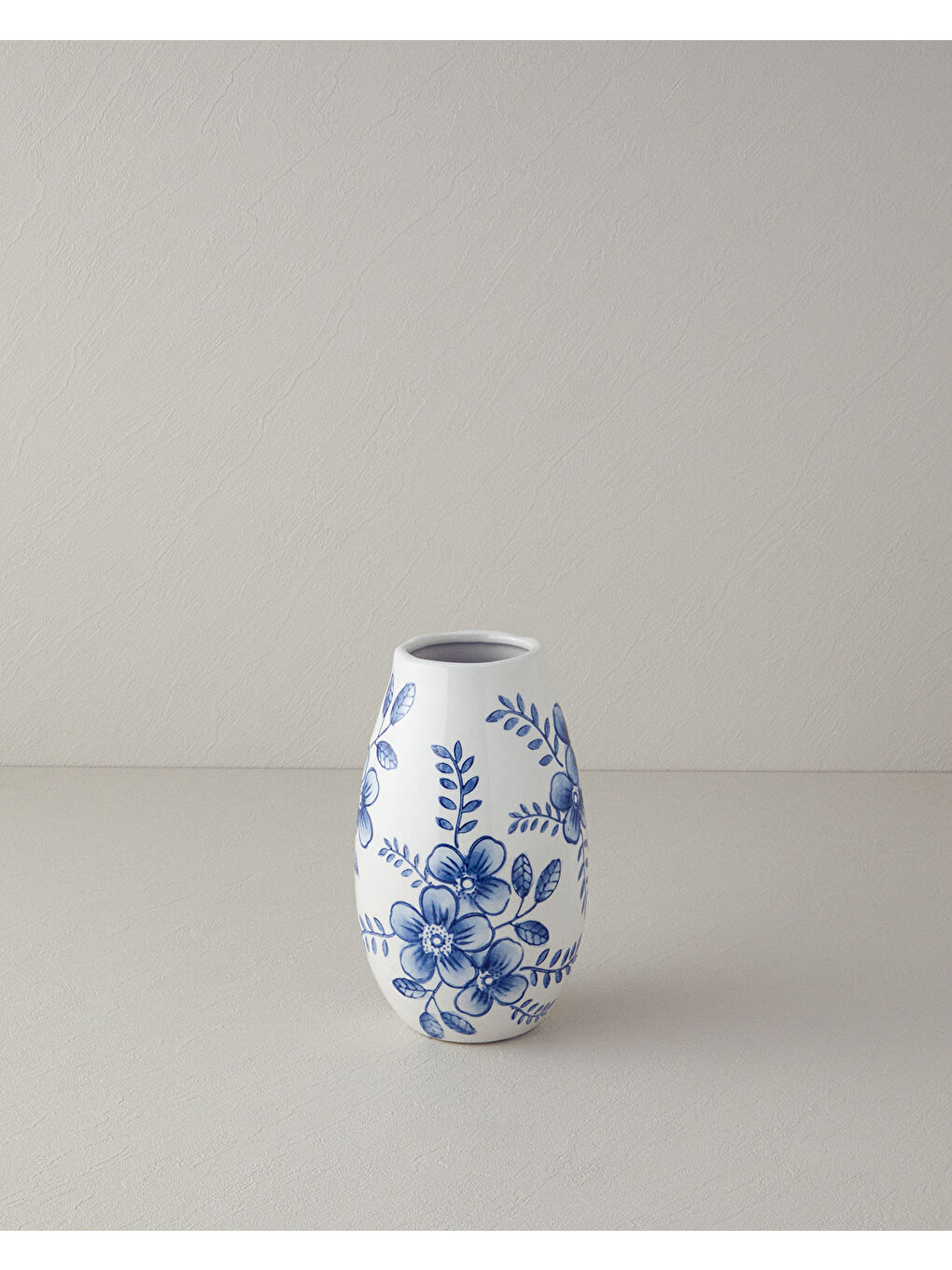 Gusto Stoneware Vazo Beyaz - Mavi-1