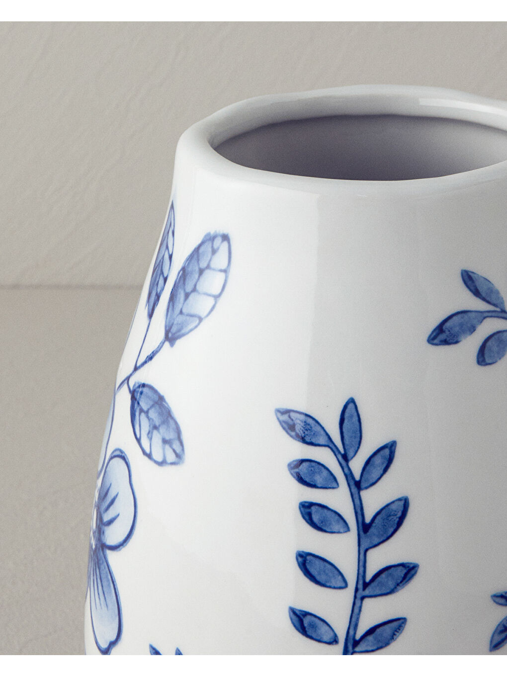 Gusto Stoneware Vazo Beyaz - Mavi-2