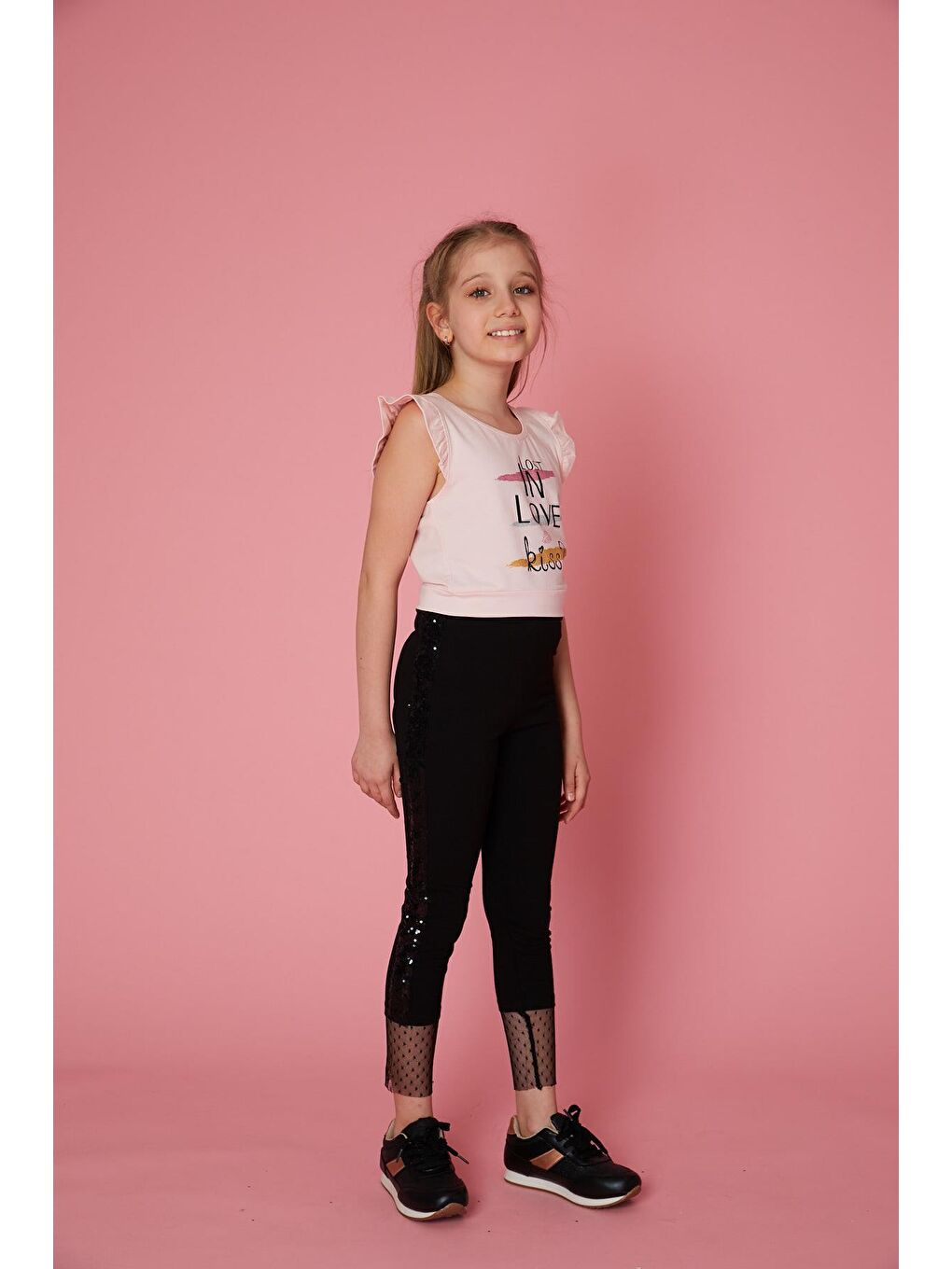 Pembe Kız Çocuk Tişört-1