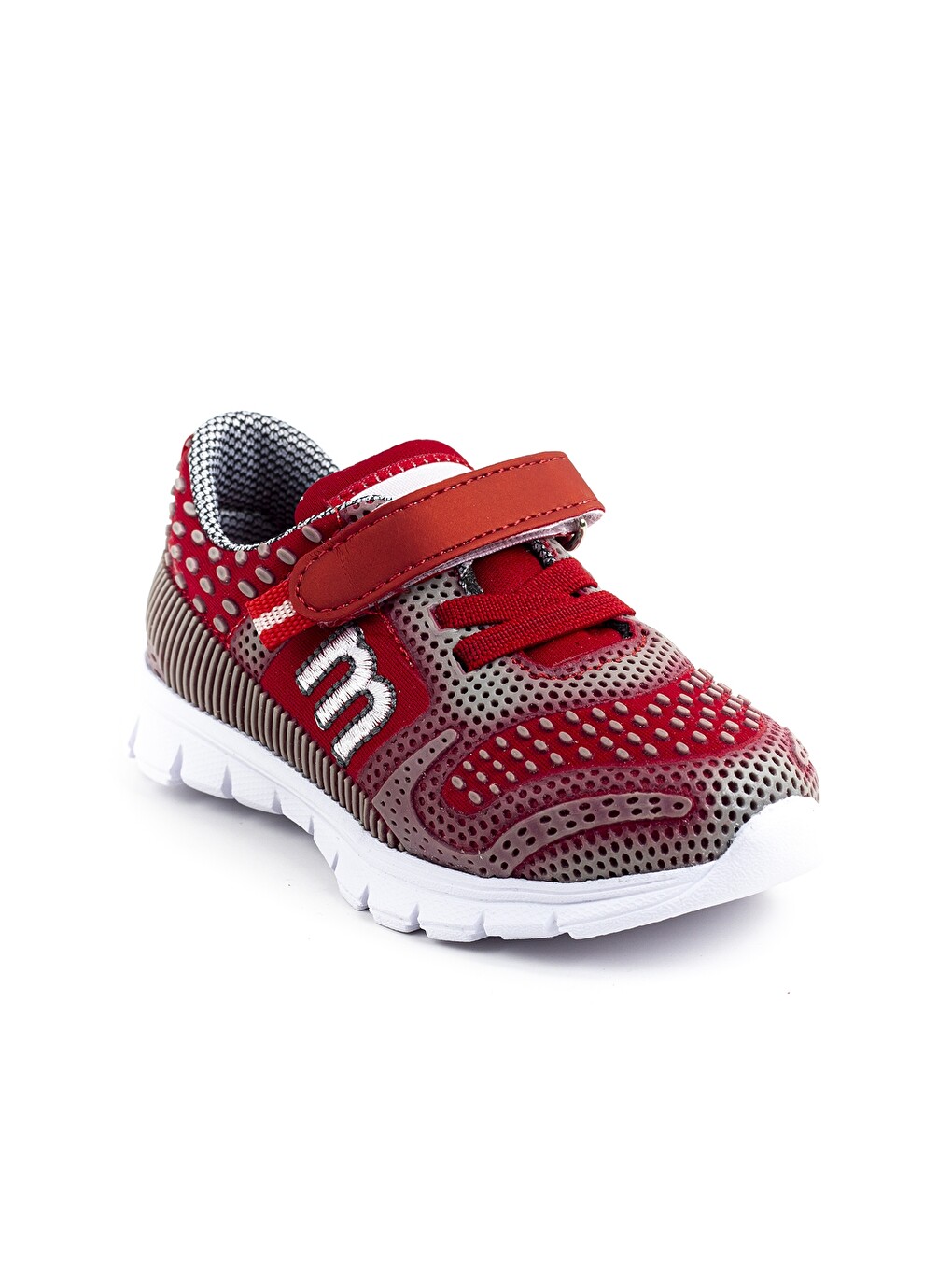 Unisex Çocuk Gri-kırmızı Ortopedik Destekli Çocuk Spor Ayakkabı-1