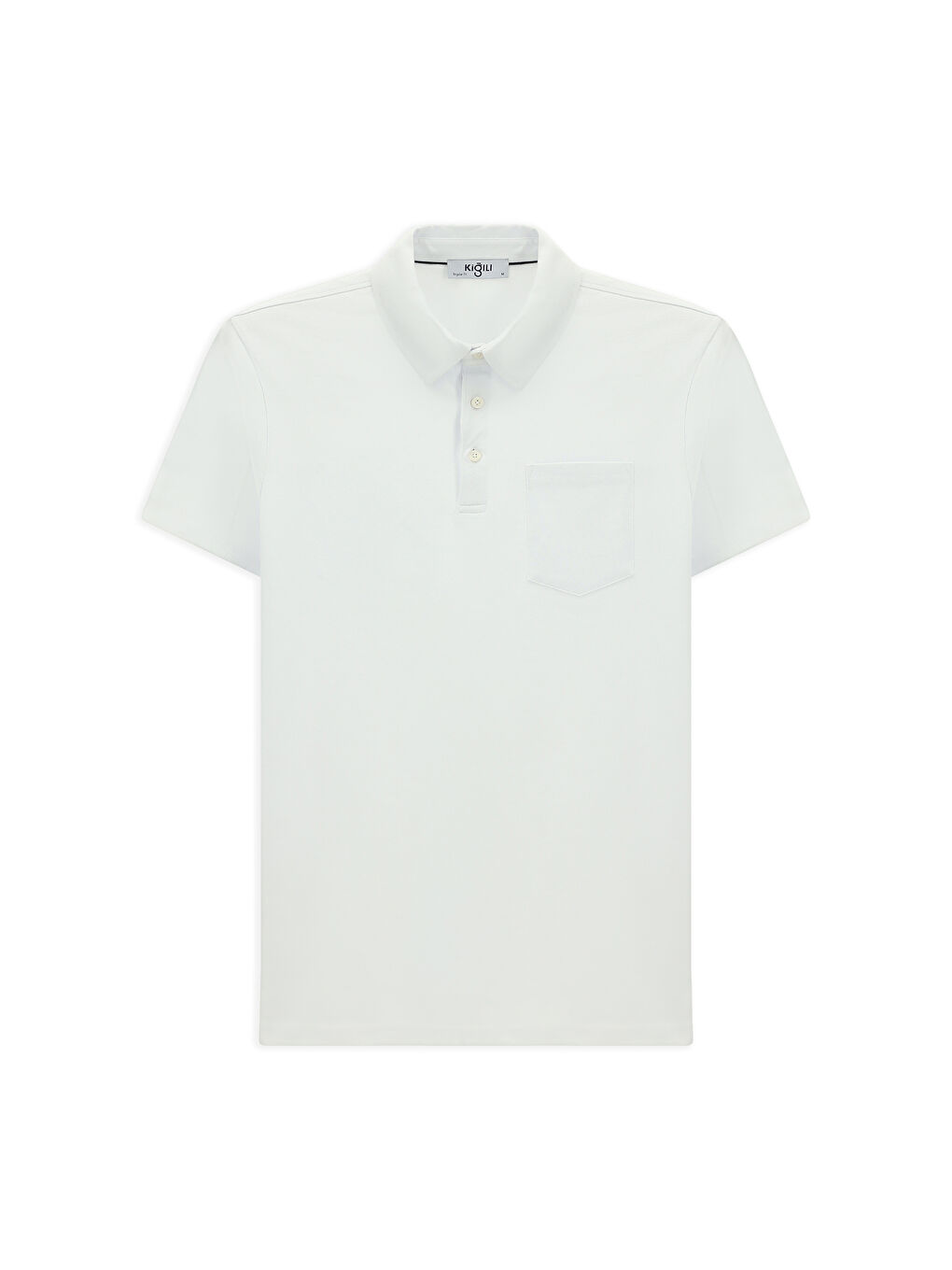 Beyaz Regular Fit Pamuk Polo Yaka Tişört-6