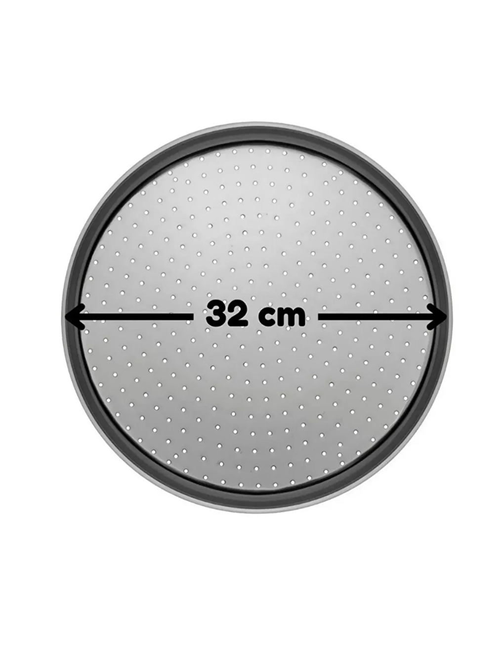 Siyah Silikon Hamur Açma Matı 45 x 65 cm 32 cm Pizza Tepsisi ve Ahşap Saplı Hamur ve Pizza Kesici-2