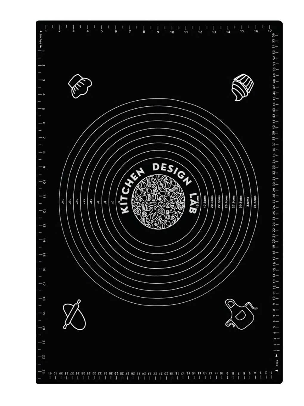 Siyah Silikon Hamur Açma Matı 45 x 65 cm 32 cm Pizza Tepsisi ve Ahşap Saplı Hamur ve Pizza Kesici-3