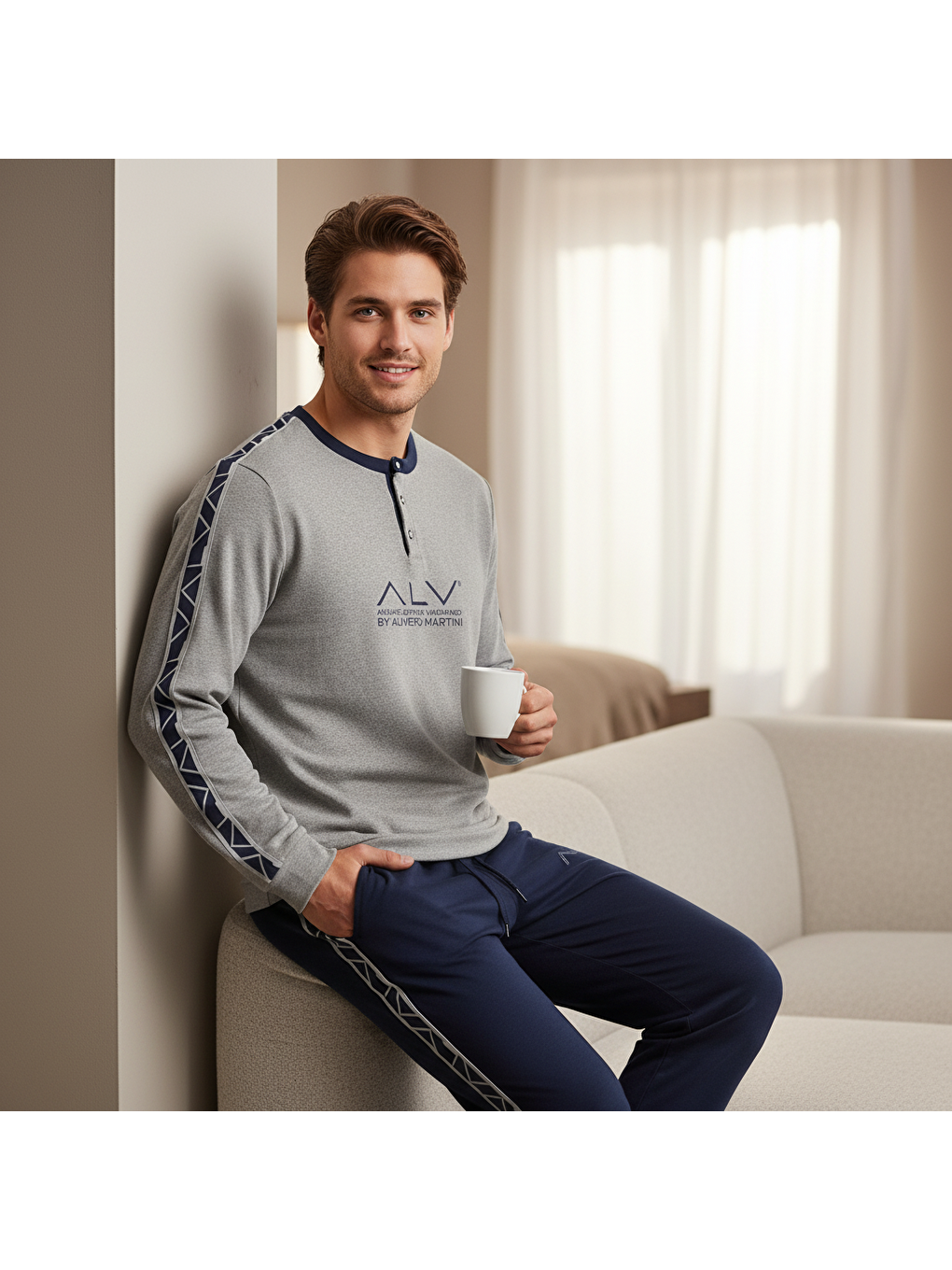 Karışık Erkek Pamuklu Bohçalık Ve Çeyizlik 2 Adet 2'Li Pijama Takımı Bb2225-2