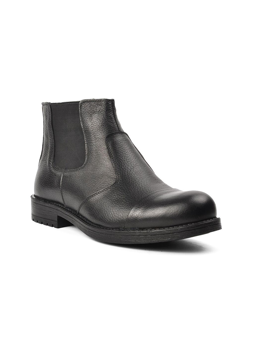 455 Siyah Hakiki Deri İçi Kürklü Erkek Bot-2