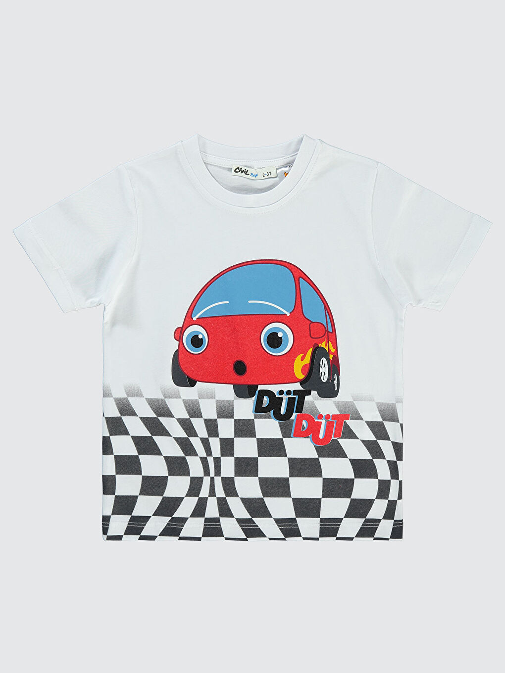 Erkek Çocuk Tişört 2-5 Yaş Beyaz