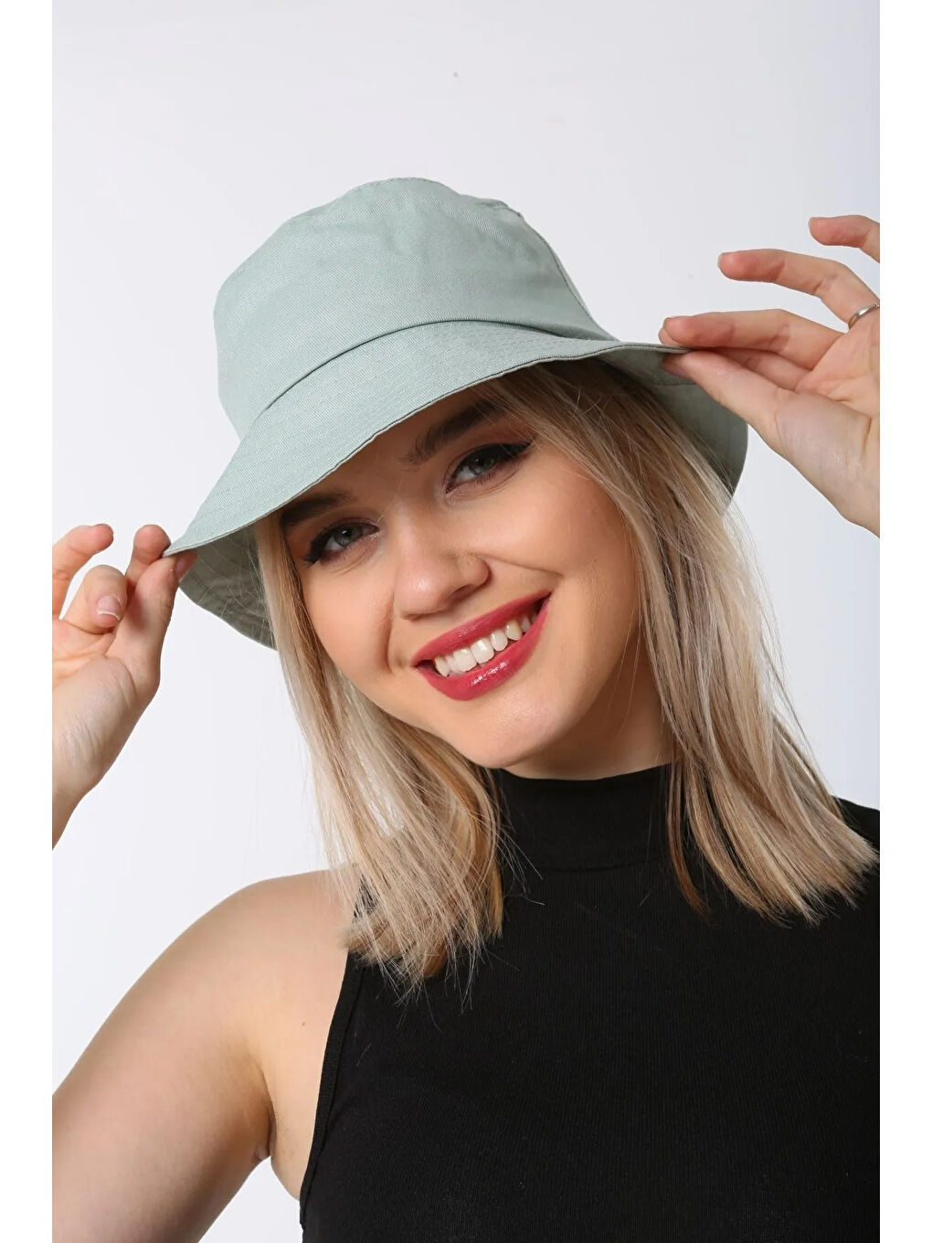 Yeşil Pamuk Bucket Şapka RŞ-110 Mint-1