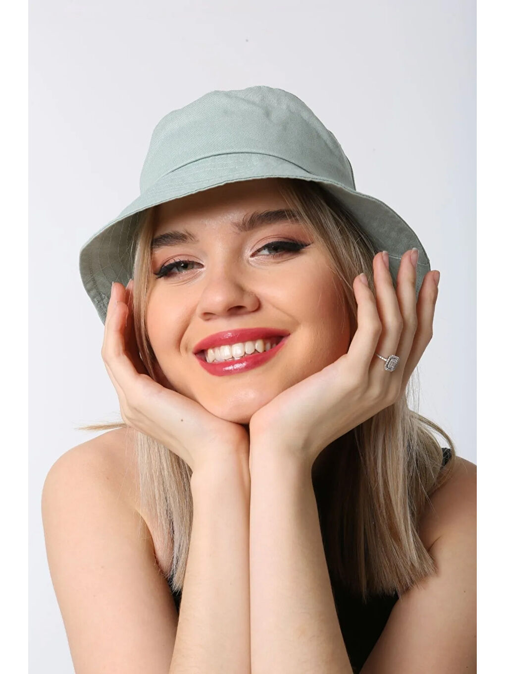 Yeşil Pamuk Bucket Şapka RŞ-110 Mint-3