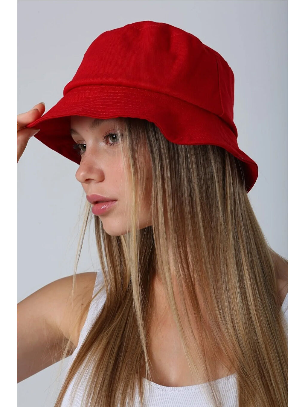 Pamuk Bucket Şapka RŞ-110 Kırmızı