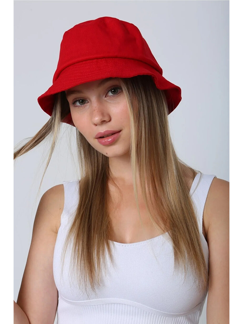 Pamuk Bucket Şapka RŞ-110 Kırmızı-3