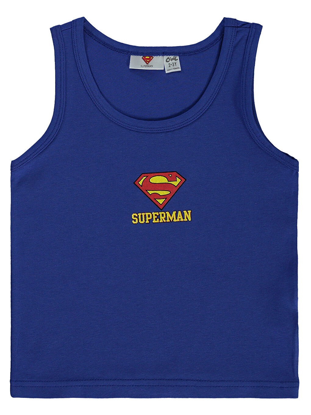 Süperman Erkek Çocuk İç Çamaşır Takımı 2-10 Yaş Mavi-2