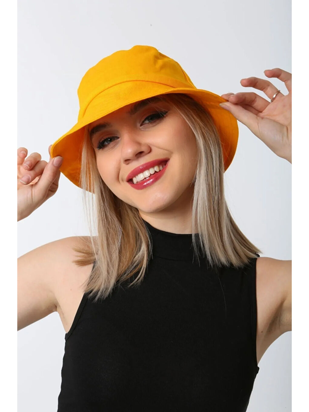 Pamuk Bucket Şapka RŞ-110 Sarı