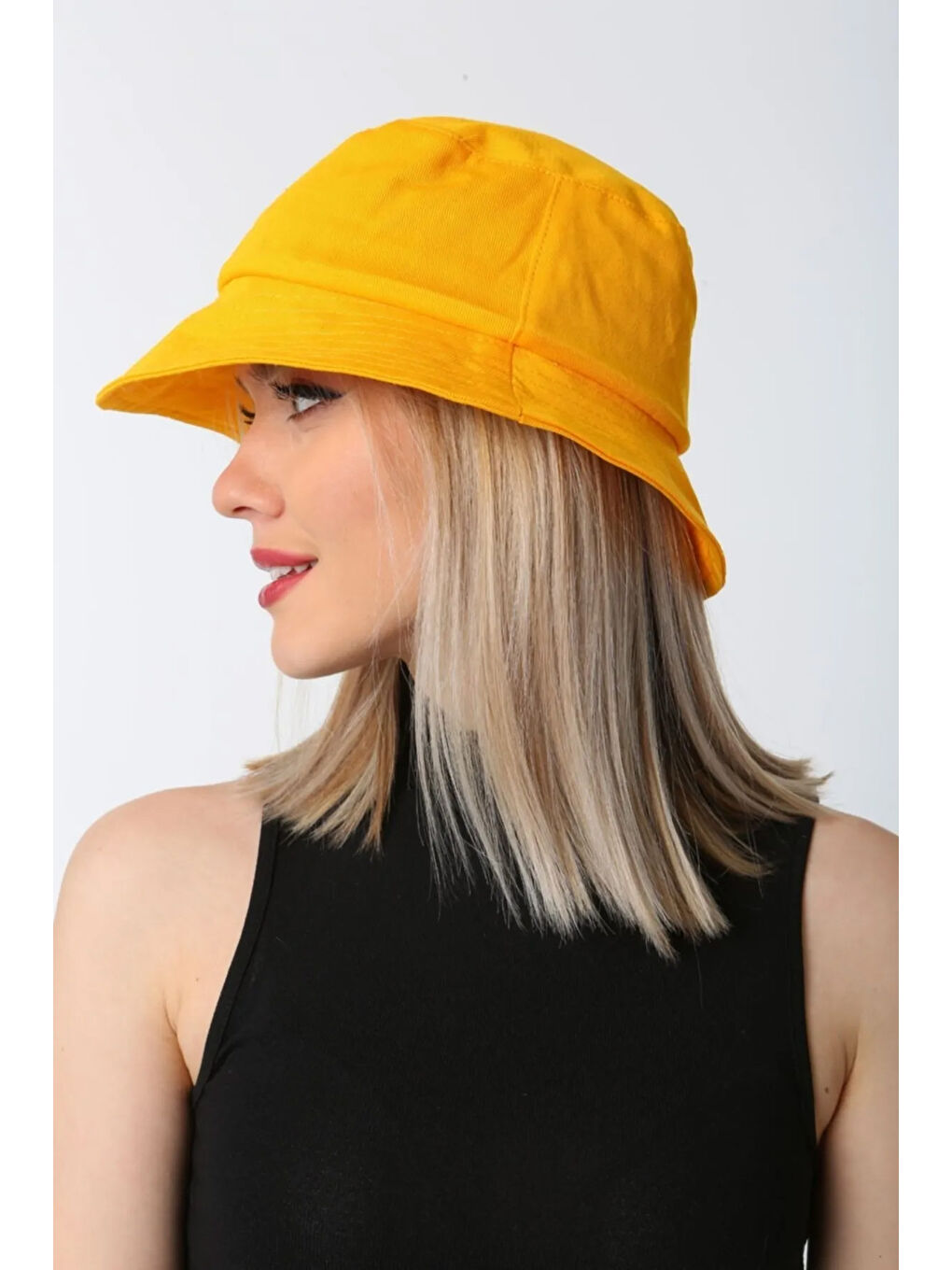 Pamuk Bucket Şapka RŞ-110 Sarı-1