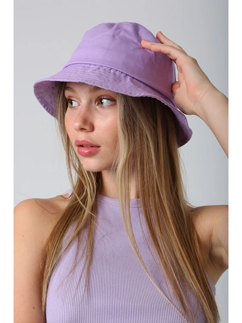 Pamuk Bucket Şapka RŞ-110 Lila-2