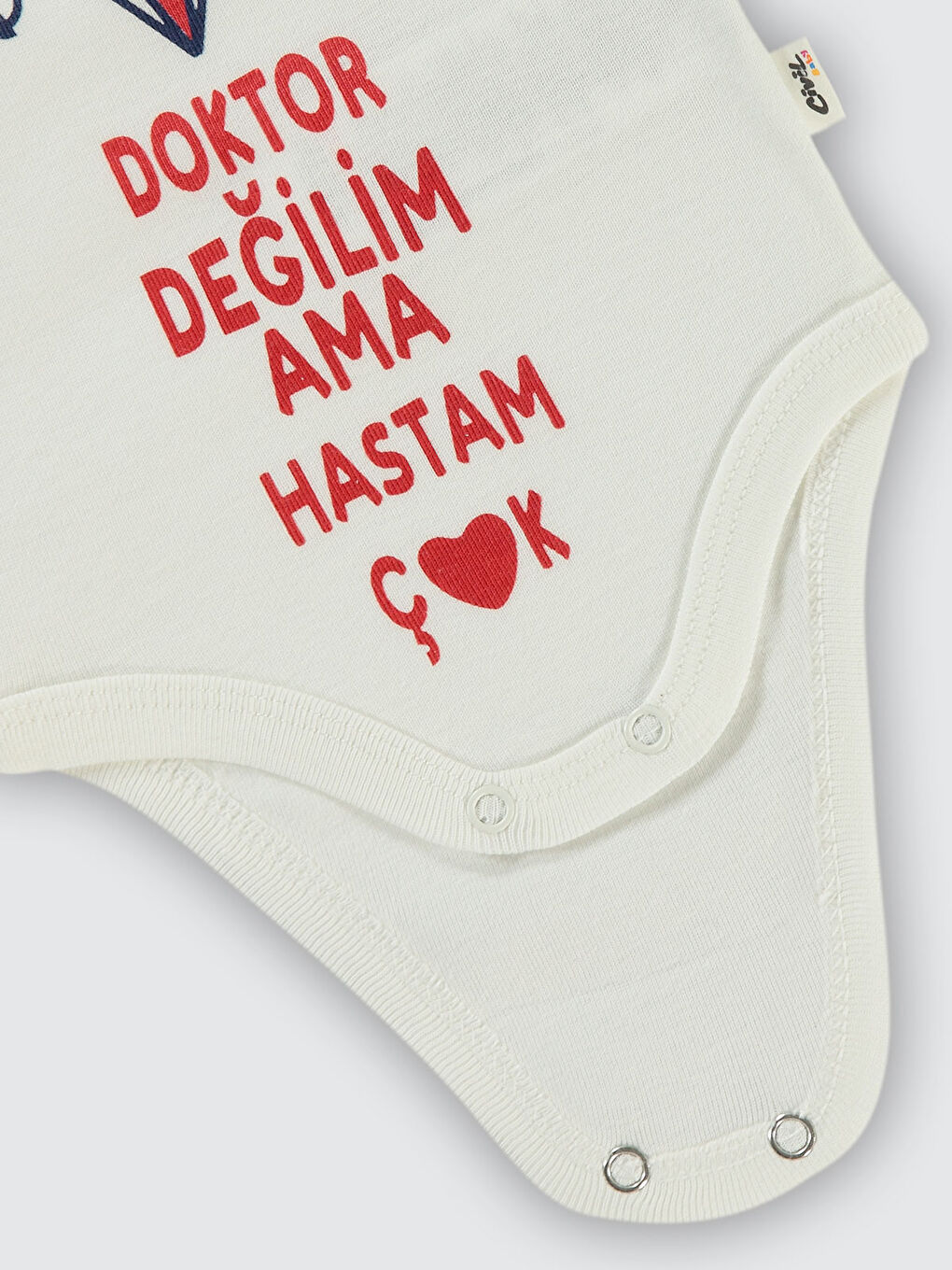 Civil Baby Erkek Bebek Çıtçıtlı Badi 1-36 Ay Ekru - 2