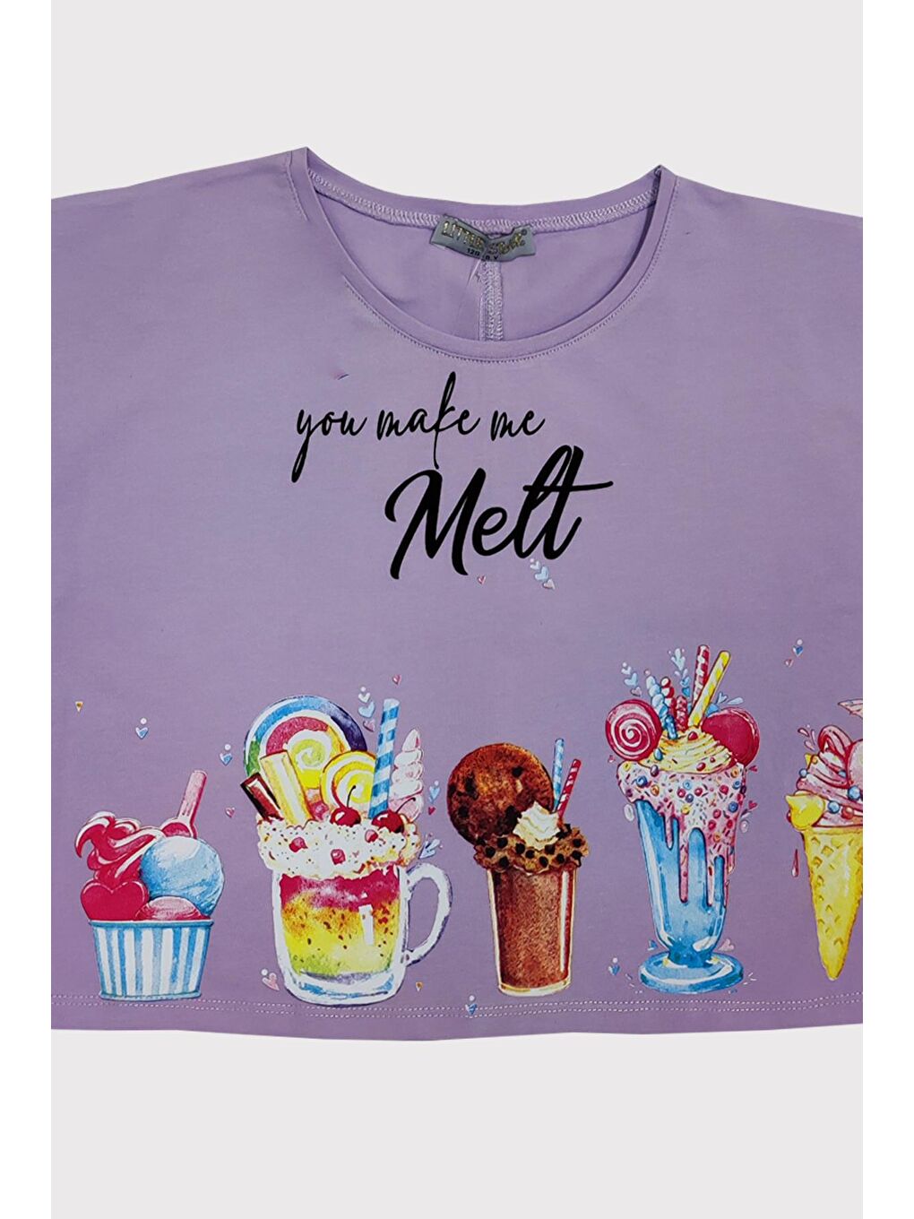 Lila Kız Çocuk İce Cream Bluz-1