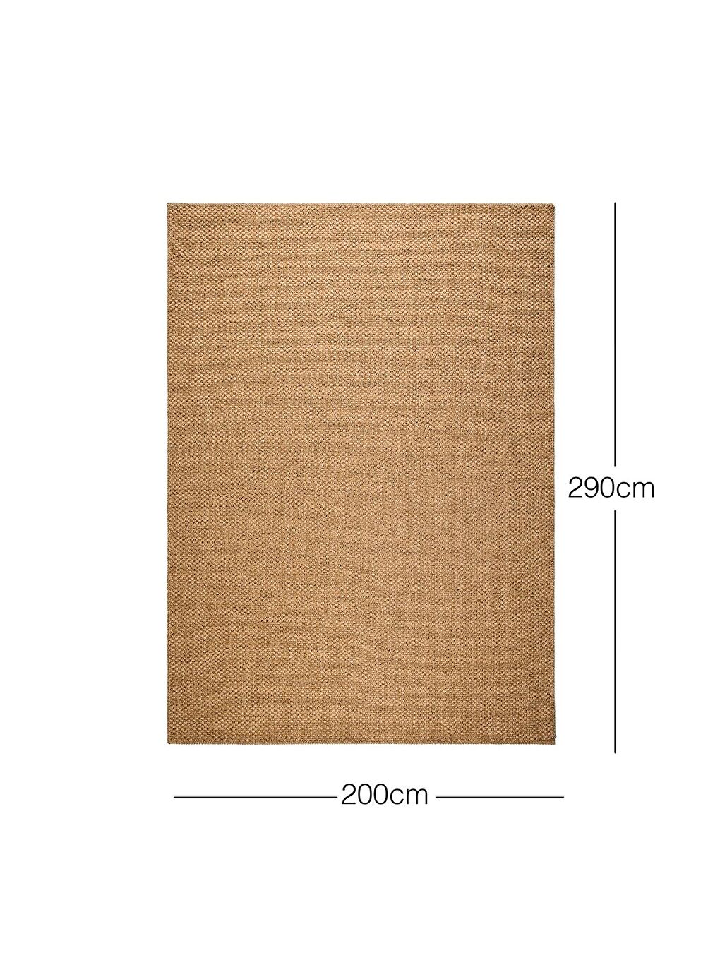 Bej Yıkanabilir Jüt Görünümlü Hasır Desenli Kilim 200 x 290 cm-3