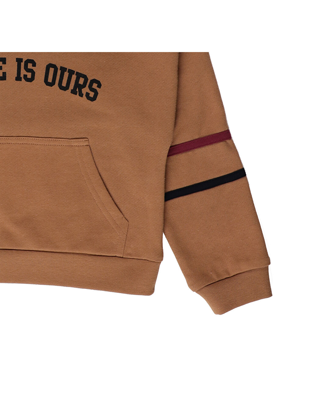 Kahverengi Kız Çocuk Kapüşonlu Camel Sweatshirt-2